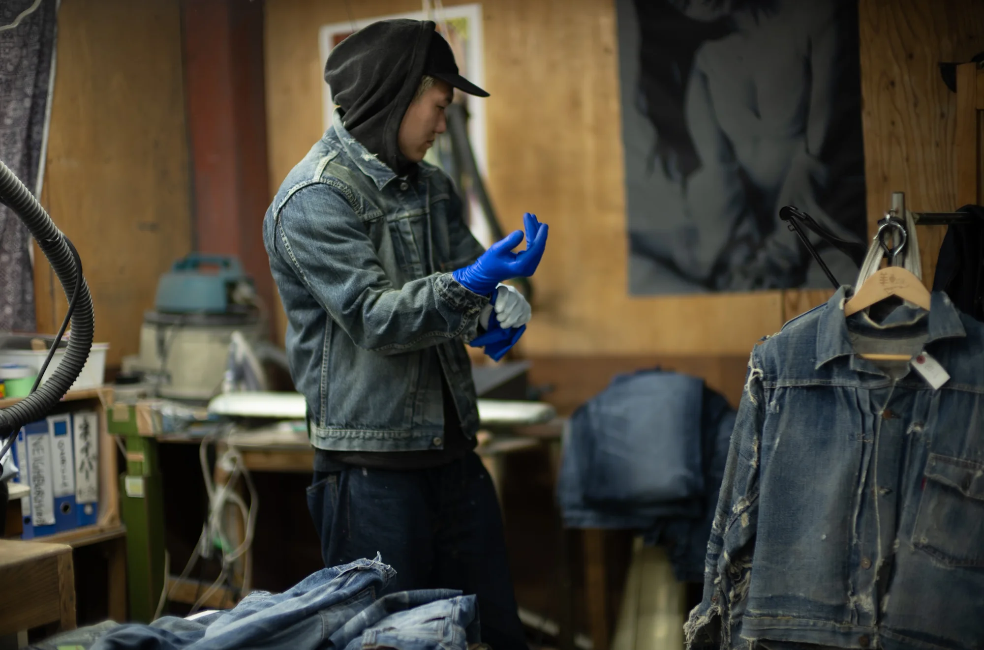 【Fat Cats Records】Faded S40's Jacket 14oz - Image 14