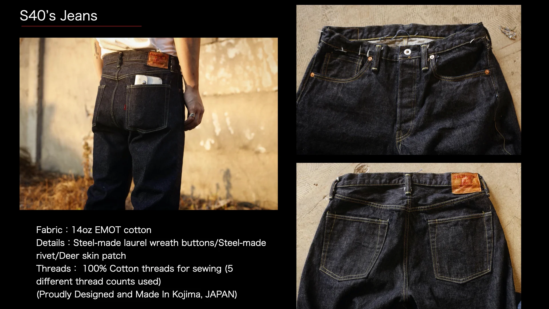 S40's Jeans 14oz - Image 7