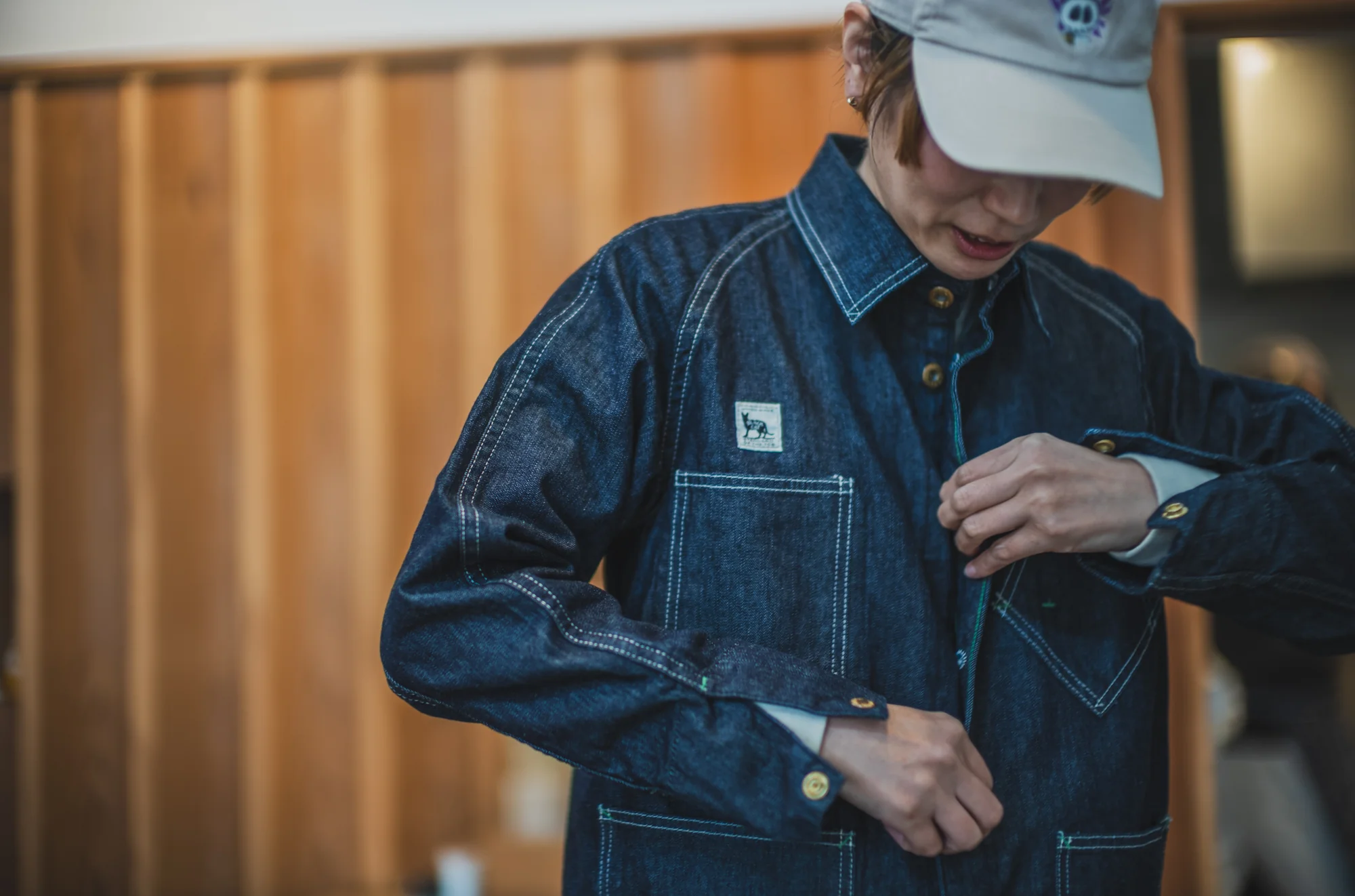 Black Cat Jacket Denim 10oz / One-Wash - Image 11
