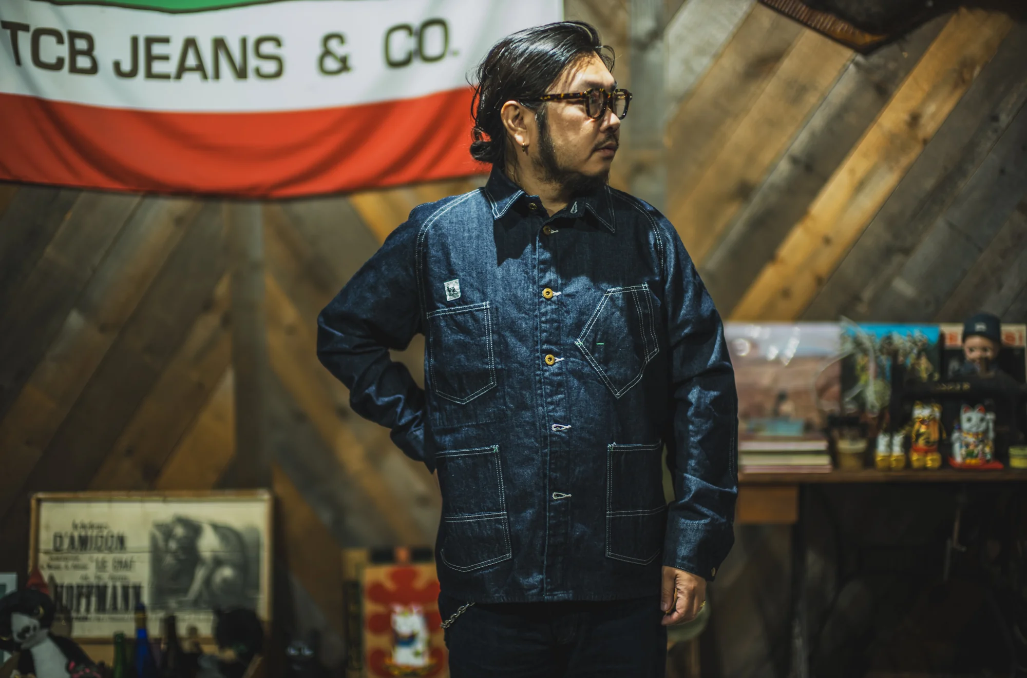 Black Cat Jacket Denim 10oz / One-Wash - Image 4